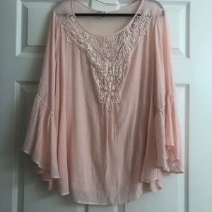Flowy light pink top